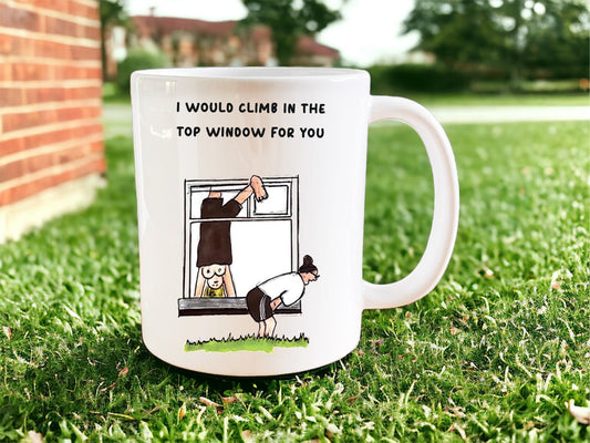 I would climb in the top window for you mug