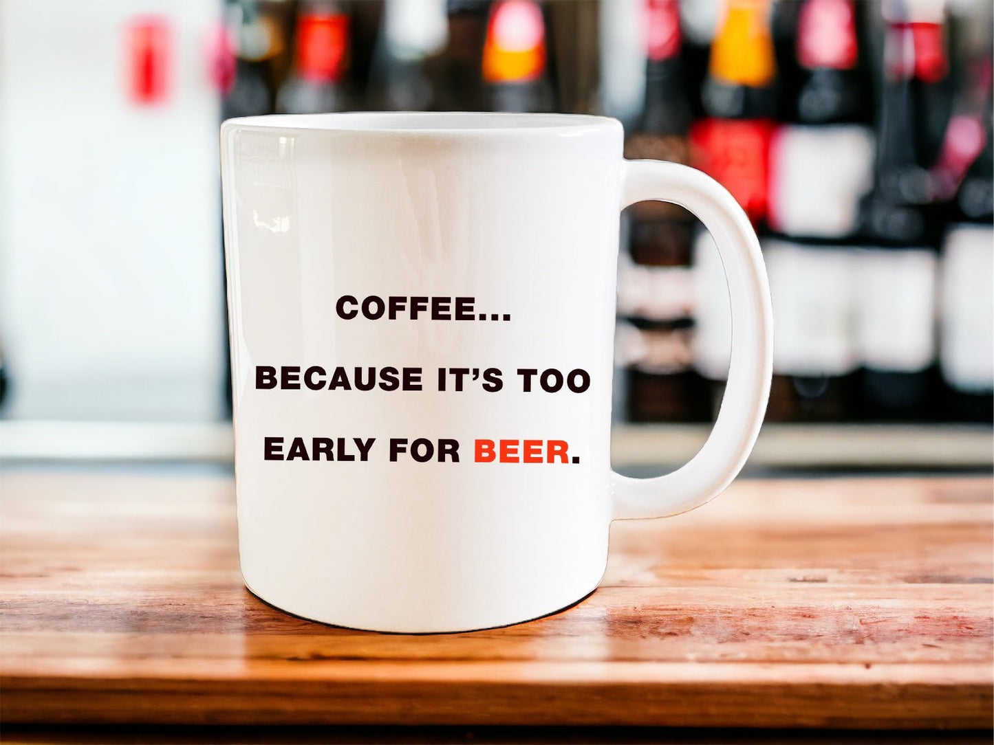 Coffee… because it’s too early for beer mug