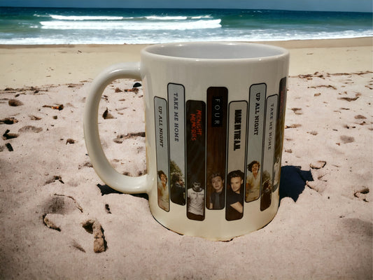 One Direction albums mug