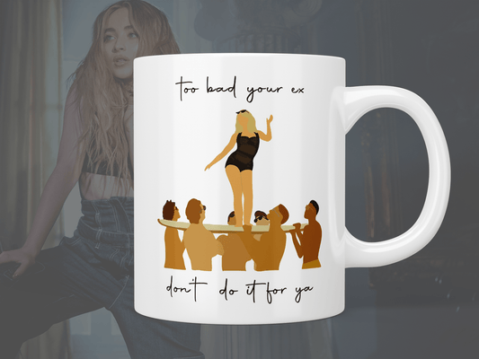 Sabrina Carpenter: Espresso “too bad your ex don’t do it for ya” mug