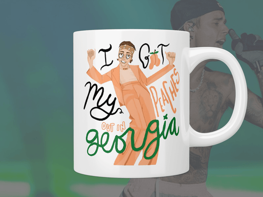 Justin Bieber Peaches mug