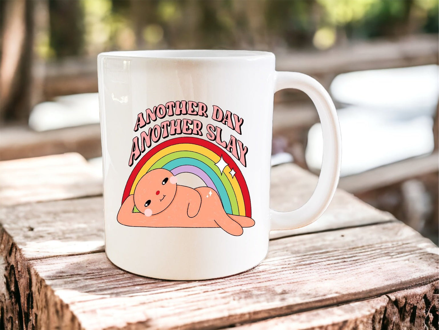 Another Day Another Slay rainbow mug