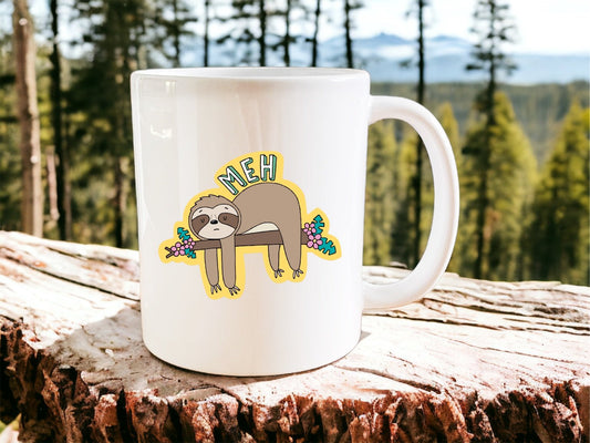 Sloth “meh” mug