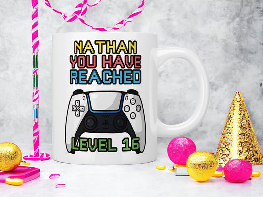 Personalised PlayStation gamer Birthday mug