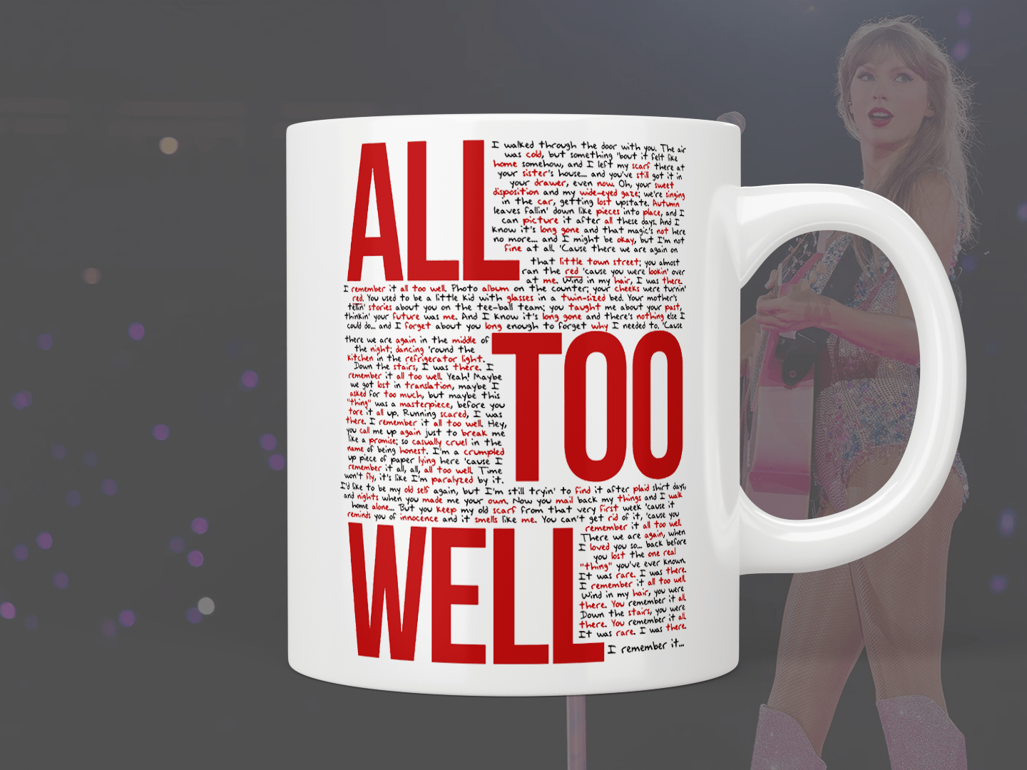 Taylor Swift “All Too Well” lyrics mug