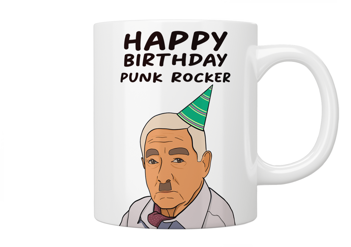 Friday Night Dinner “Happy Birthday Punk Rocker” Mr Morris Mug