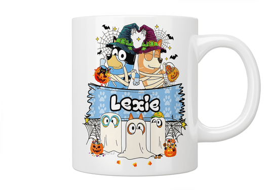 Personalised Bluey Halloween Mug