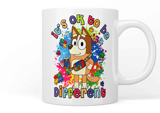 Bluey: It’s okay to be different - autism awareness mug