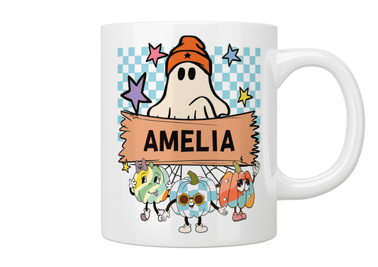 Personalised Ghost / Pumpkin Halloween Mug