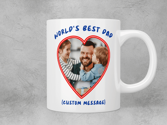 Personalised World's Best Dad - custom photo mug