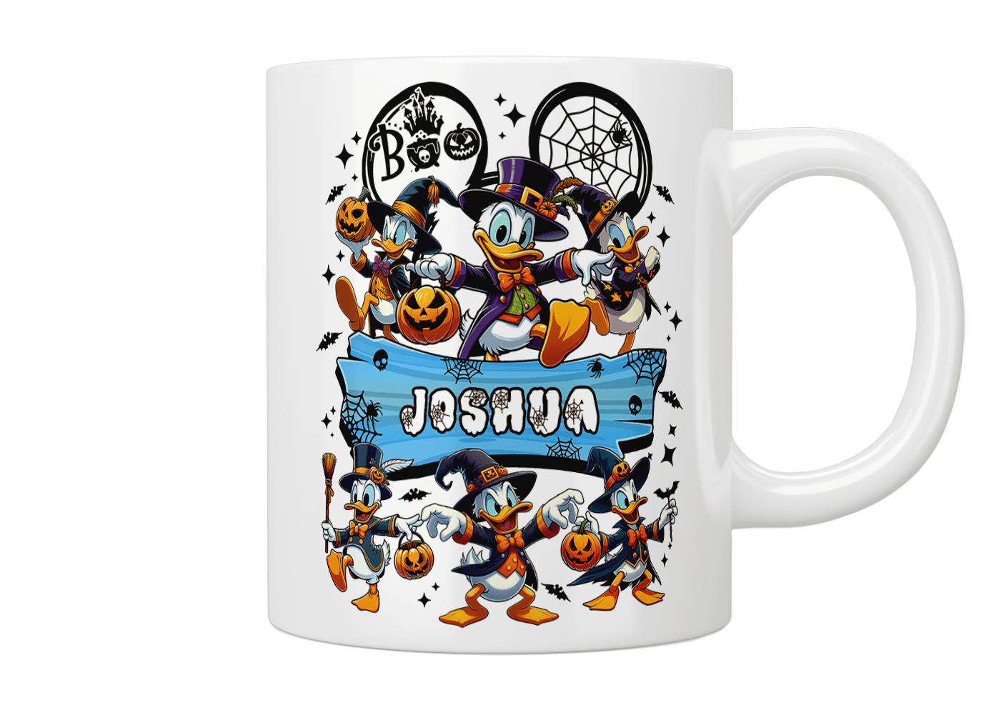 Personalised Donald Duck Halloween Mug