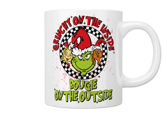 Grinchy On The Inside, Bougie On The Outisde Christmas Mug