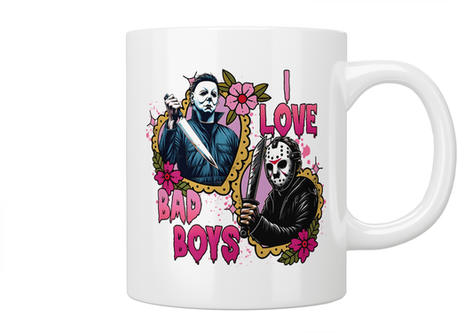 I Love Bad Boys Slasher Villain Mug