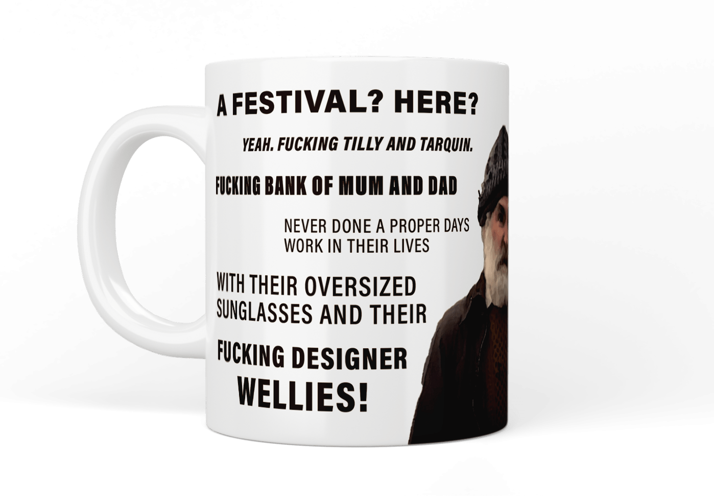 Brassic farmer Jim festival rant mug