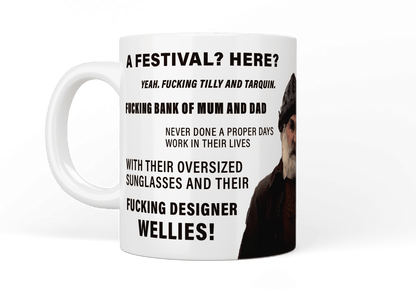 Brassic farmer Jim festival rant mug