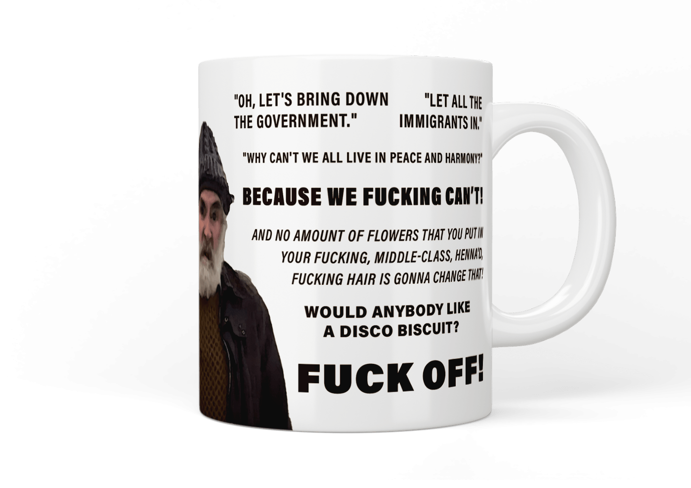 Brassic farmer Jim festival rant mug