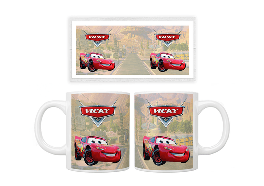 Personalised Lightening McQueen Cars Mug