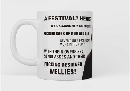 Brassic farmer Jim festival rant mug