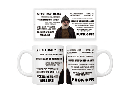 Brassic farmer Jim festival rant mug