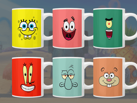 Set of 6 SpongeBob SquarePants mugs