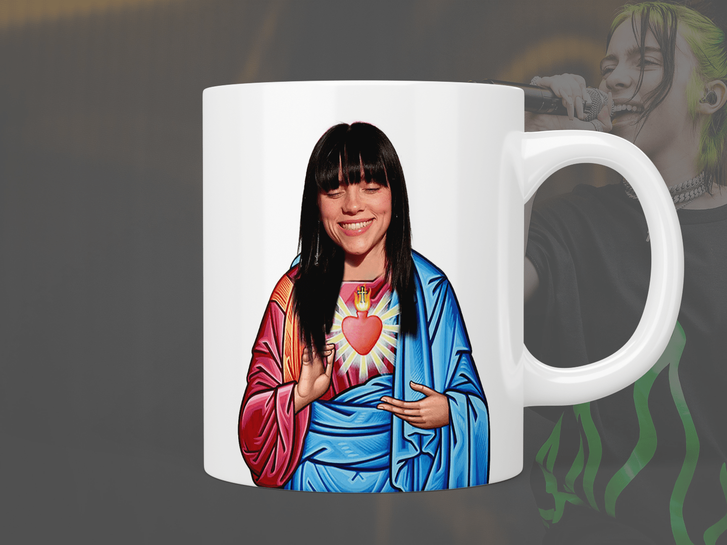 Saint Billie Eilish mug