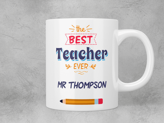 Personalised the best teacher ever mug