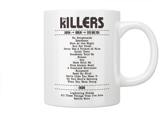 Custom Concert / Gig Setlist Mug