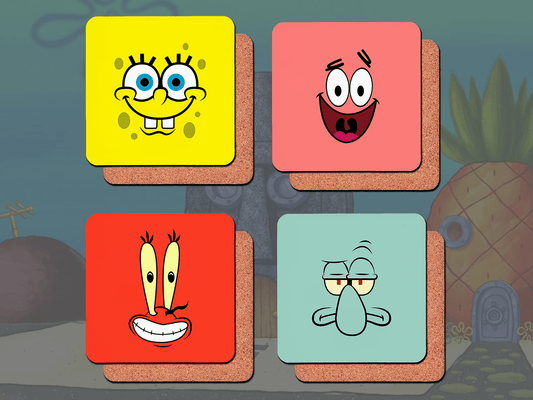 Set of 4 SpongeBob SquarePants coasters