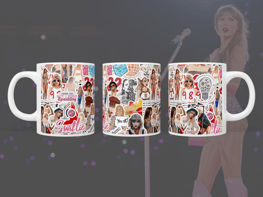 Taylor Swift stickers mug