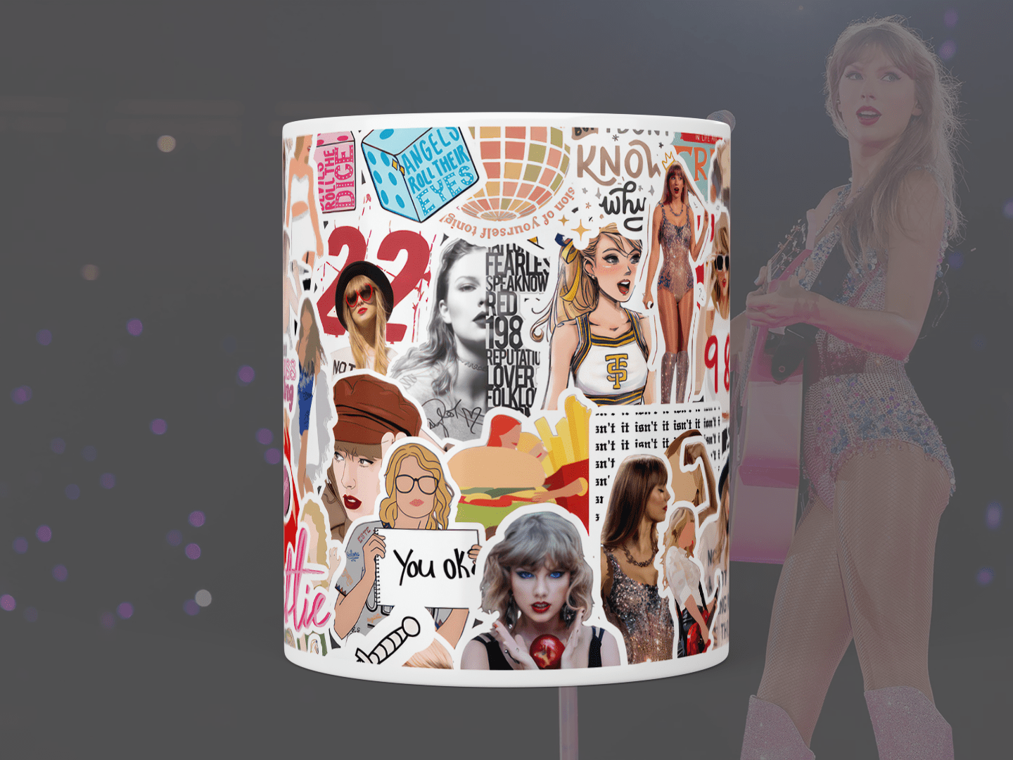 Taylor Swift stickers mug