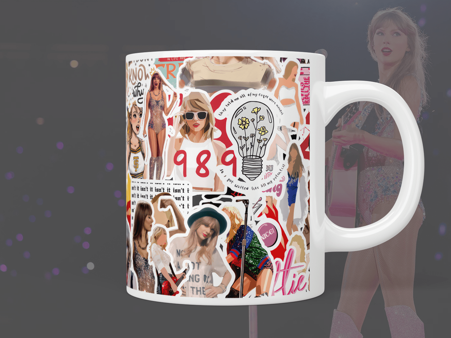 Taylor Swift stickers mug