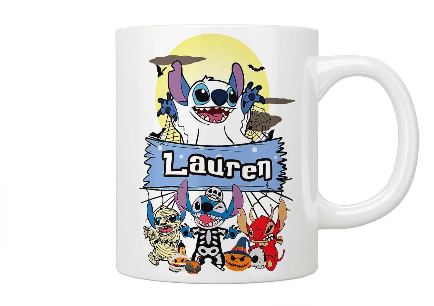 Personalised Stitch Halloween Mug