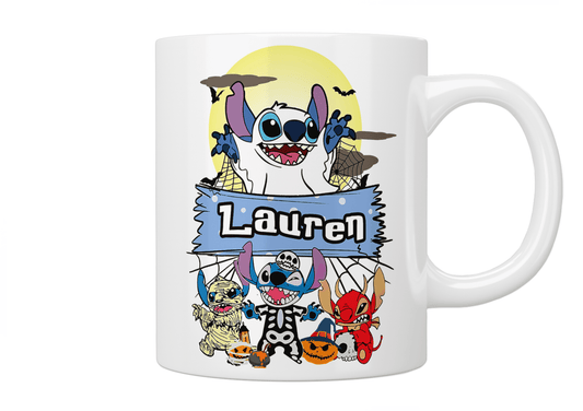 Personalised Stitch Halloween Mug