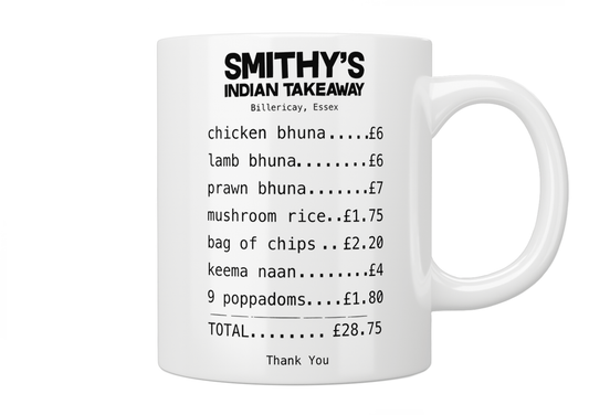 Gavin and Stacey Smithy’s takeaway order mug