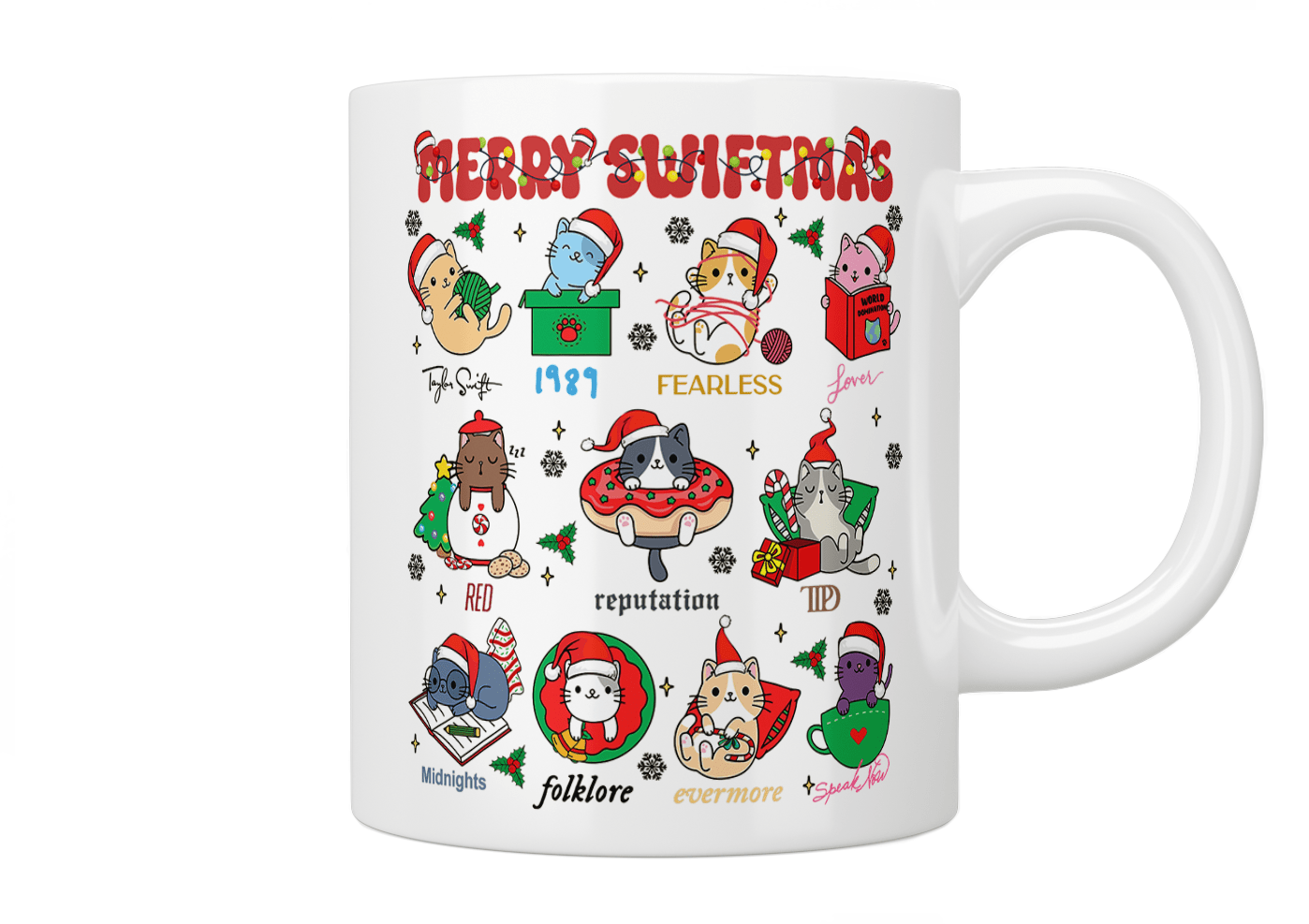 Merry Swiftmas (Cats Version) - Taylor Swift Christmas Mug